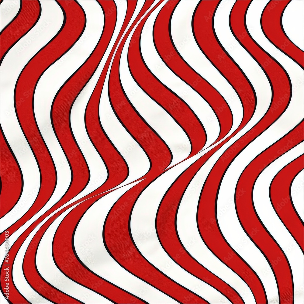 Red and white wavy pattern Red and white wavy pattern