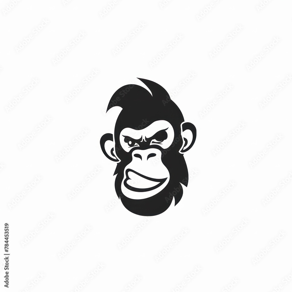 Obraz premium Monkey Vector Logotype, Generative AI