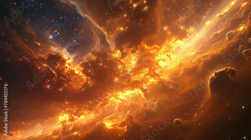 Cosmic Odyssey Entrancing Interstellar Inferno of Galactic Splendor