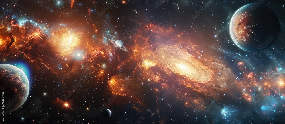 Captivating Cosmic Odyssey A Mesmerizing Interstellar Tableau of Celestial Wonders and Galactic Grandeur
