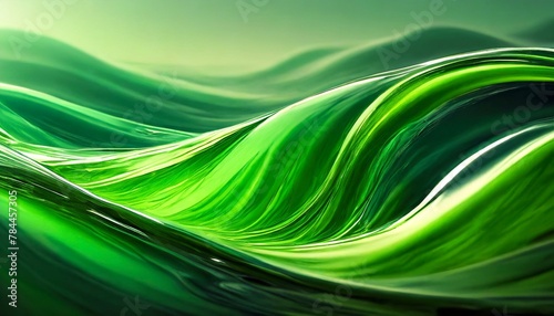 abstract green liquid wave background