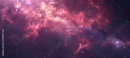 galactic space background. beautiful nebula galaxy. generative ai