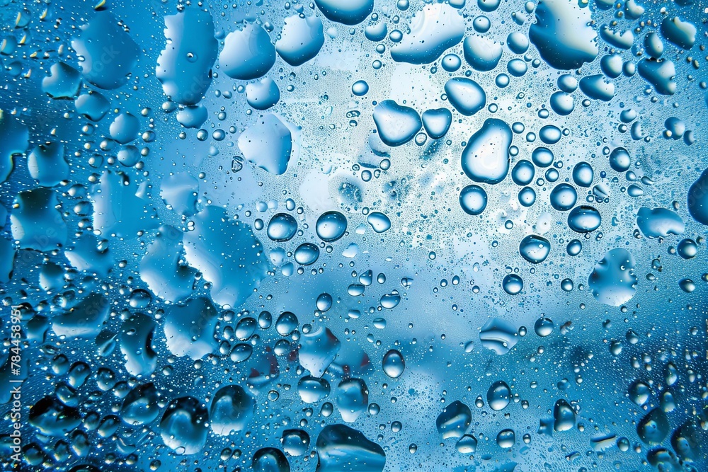 Fresh blue water with water bubbles background on white background. generative ai Fresh blue water with water bubbles background on white background. generative ai