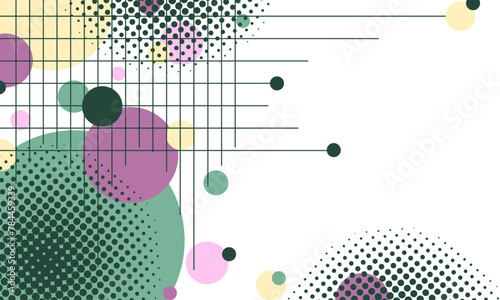 Background with circles and lines. Technological base with high-tech digital data transmission system and computer-aided electronic design