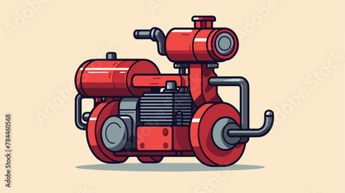 Motor icon design 2d flat cartoon vactor illustration