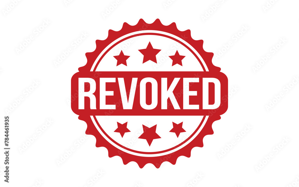 Revoked Stamp. Red Revoked Rubber grunge Stamp Revoked Stamp. Red Revoked Rubber grunge Stamp