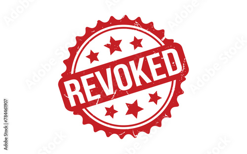 Revoked Stamp. Red Revoked Rubber grunge Stamp