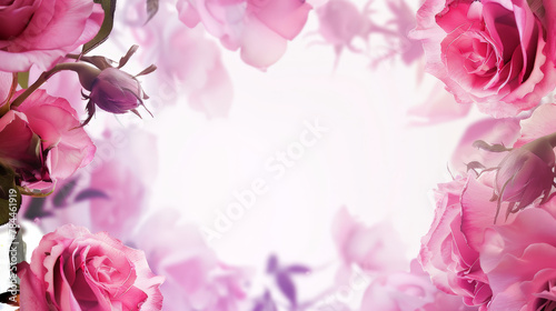 rose petals frame
