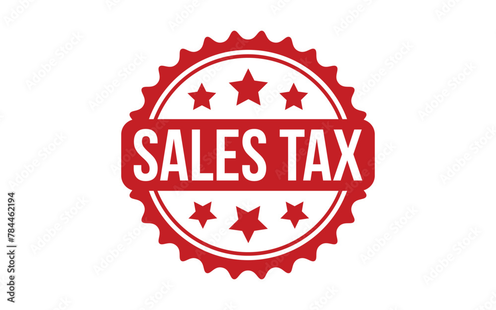 Sales Tax Stamp. Red Sales Tax Rubber grunge Stamp Sales Tax Stamp. Red Sales Tax Rubber grunge Stamp