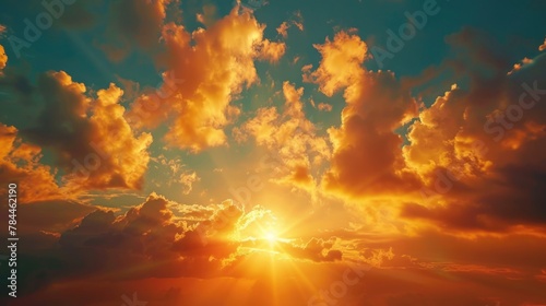 Sun shining through clouds, perfect for nature backgrounds