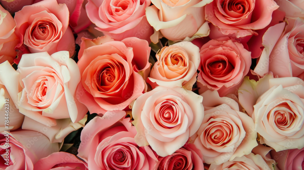 Fototapeta premium rose petals frame