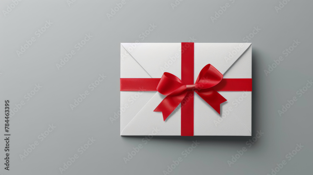 card with red ribbon card with red ribbon