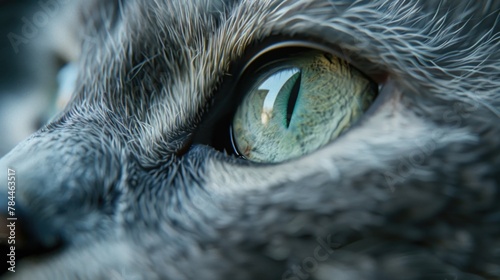 Close up of a cat's eye with a blurry background. Perfect for animal and pet themed designs