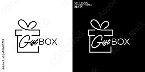 Vector template of gift logo, affection, birthday, romantic, special, valentine, EPS 10