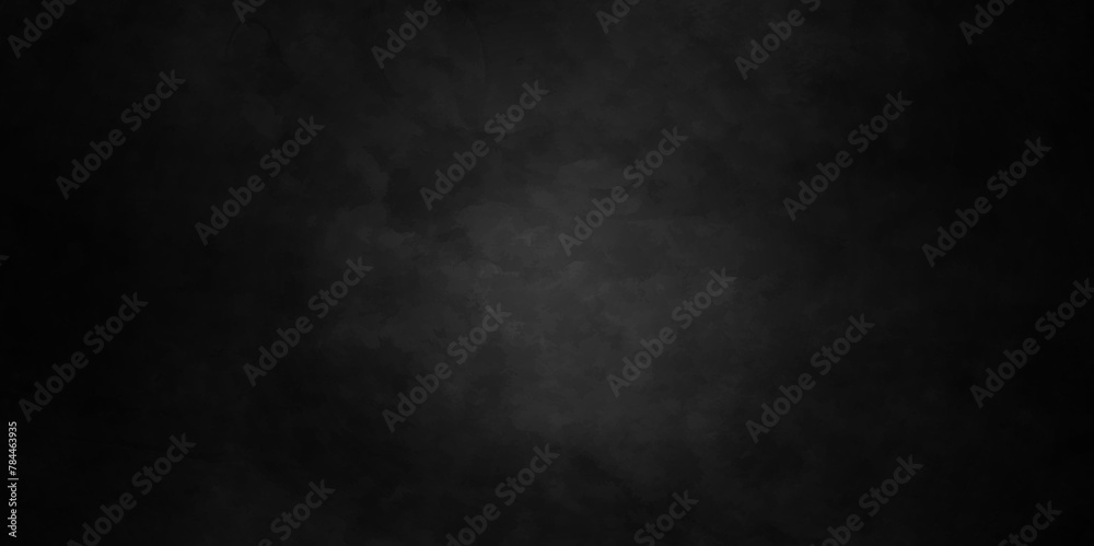 Dark black wall grunge textured concrete backdrop background. Panorama dark grey black slate gradient background or texture. Vector black concrete texture. Stone wall background.	
