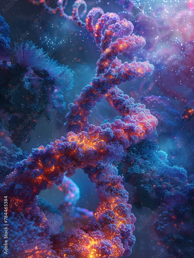 Abstract shapes and patterns emerge from the fusion of engineering principles and biological systems in biotechnology, professional color grading Abstract shapes and patterns emerge from the fusion of engineering principles and biological systems in biotechnology, professional color grading
