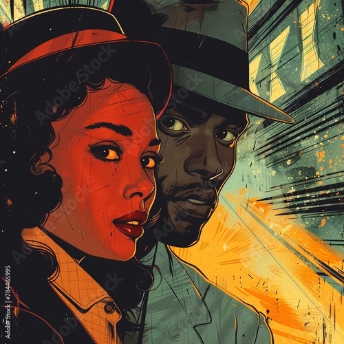 Comic bookstyle illustrations capture the drama and emotion of films showcased at a prestigious film festival, clean sharp photo