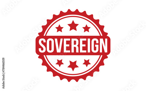 Sovereign Stamp. Red Sovereign Rubber grunge Stamp © MahmudulHassan