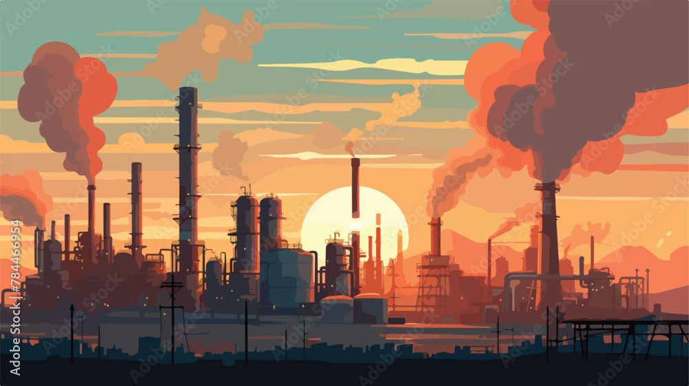 Oil Industry Refinery factory at Sunset Petroleum p