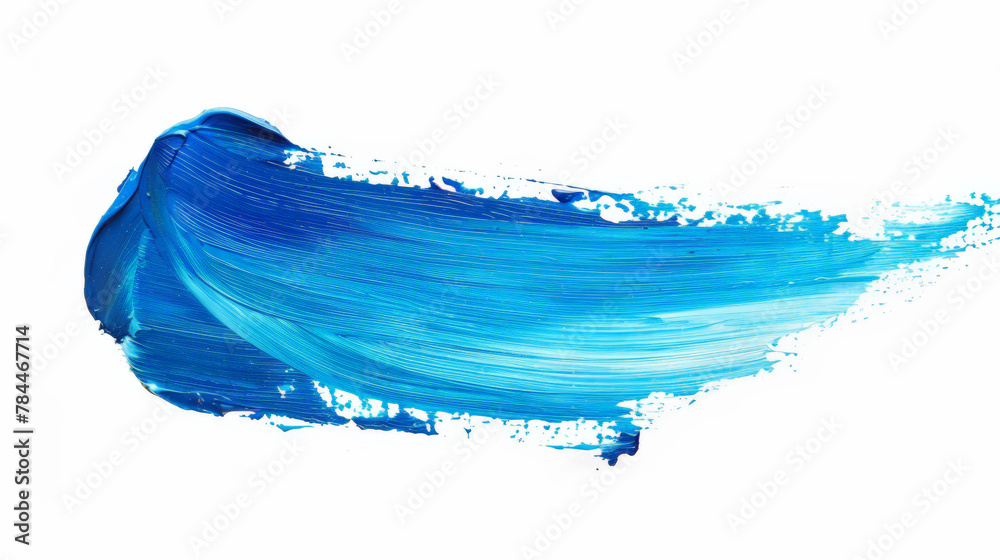 blue paint brush with paint, stroke of blue paint, isolated blue paint brush with paint, stroke of blue paint, isolated