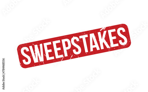 Sweepstakes Stamp. Red Sweepstakes Rubber grunge Stamp