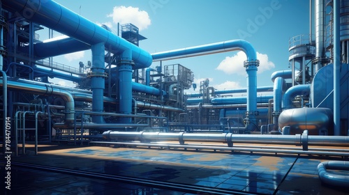 modern industrial pipeline system
