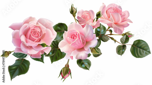 Fototapeta Naklejka Na Ścianę i Meble -  pink rose isolated on white background