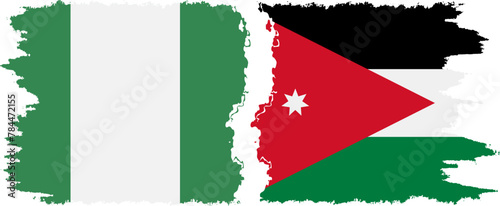 Free Download Jordan and Nigeria grunge flags connection vector - GFXLoad