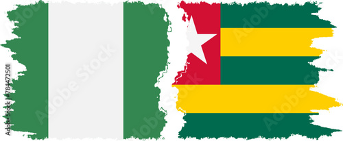 Free Download Togolese Republic and Nigeria   grunge flags connection vector - GFXLoad