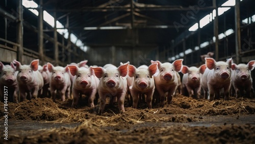 Horizontal View of a Pig Ranch