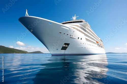 Cruise Ship in the Sea on a Sunny Day