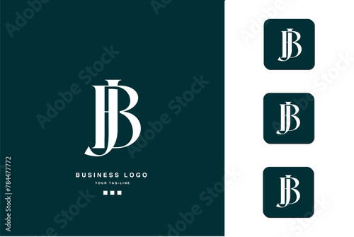 JB, BJ, J, B, Abstract Letters Logo Monogram
