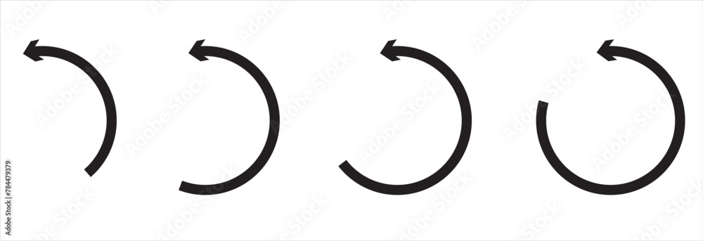 Circle arrow clipart isolated Stencil recycle symbol . isolated on white background. Vector illustration EPS 10 Circle arrow clipart isolated Stencil recycle symbol . isolated on white background. Vector illustration EPS 10
