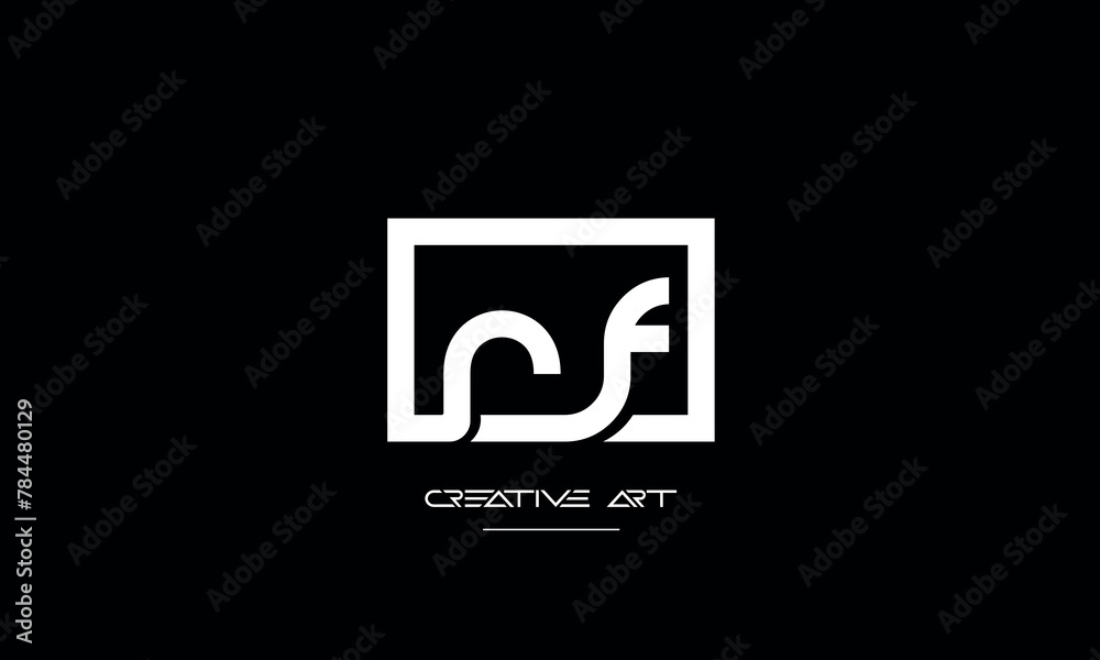 FR, RF, F, R abstract letters logo monogram FR, RF, F, R abstract letters logo monogram
