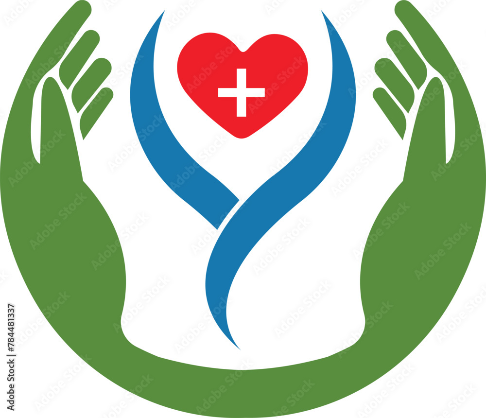 Obraz premium A white cross enclosed in a green circle, symbolizing healthcare and wellness, universally recognized as a sign of medical facilities and services.