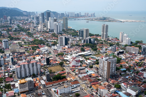 View the City of Georgetown on Penang Island in Malaysia Southeast Asia