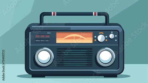 Portable radio transmitter icon. Flat illustration