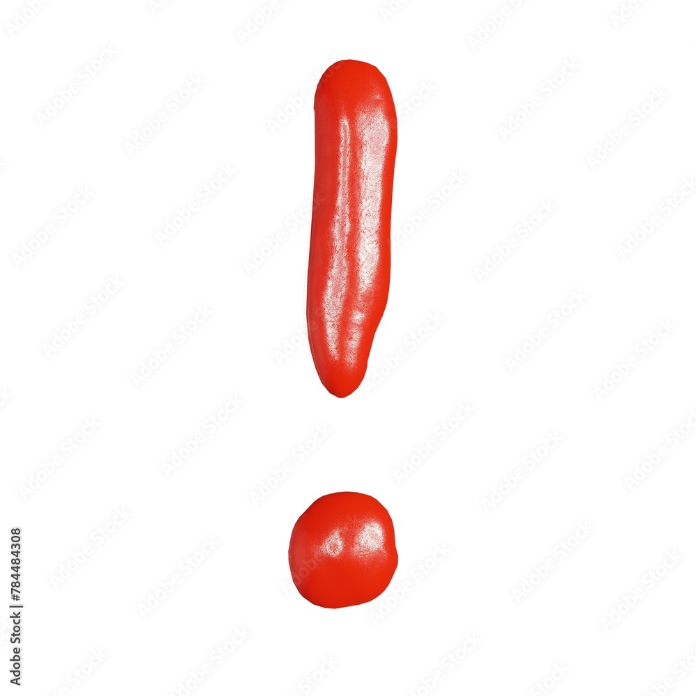 3d render of isolated on white ketchup symbol top view for food or restaurant kitchen concept