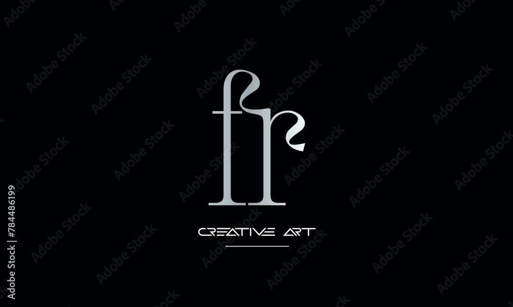 FR, RF, F, R abstract letters logo monogram FR, RF, F, R abstract letters logo monogram