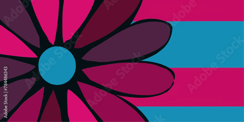 abstract background with flowers #784486343