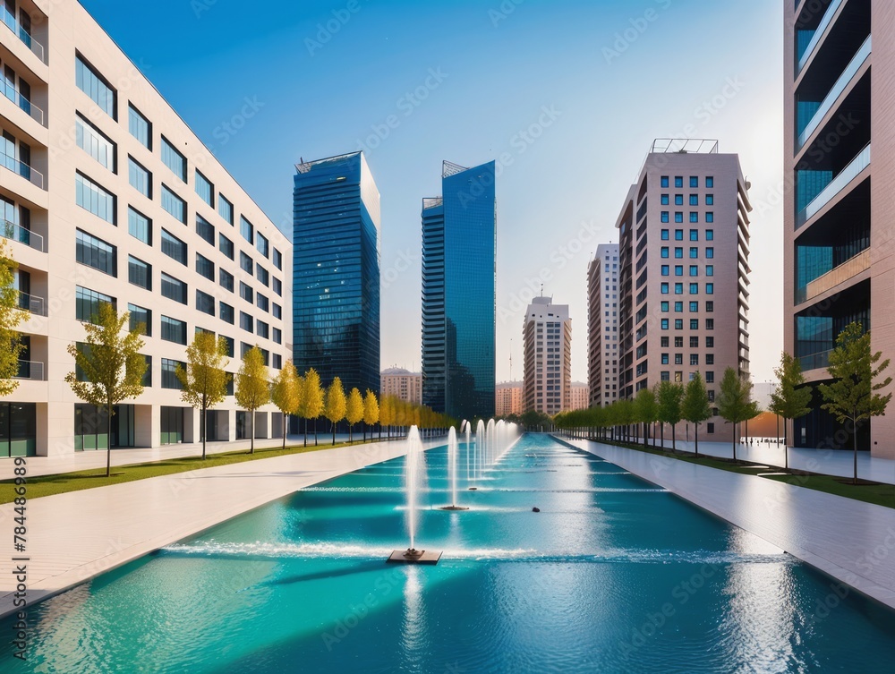 Naklejka premium modern city skyline