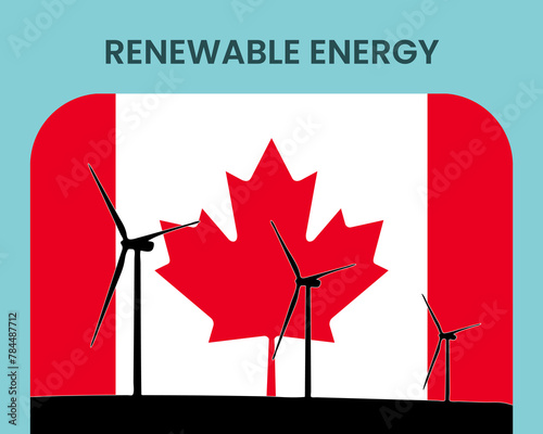 Canada renewable energy, environmental and ecological energy idea