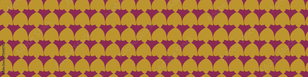 Fototapeta premium Retro geo vector border in elegant style. Luxury print textur for beautiful modern banner decor. Multicolor 70s abstract design. 