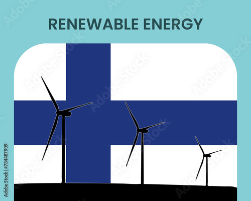 Finland renewable energy, environmental and ecological energy idea