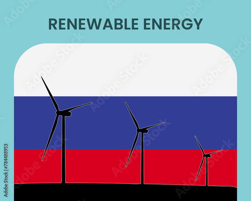Russia renewable energy, environmental and ecological energy idea