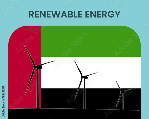 UAE renewable energy, environmental and ecological energy idea