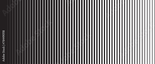 Halftone gradient lines Black vertical parallel stripes. Horizontal speed line halftone pattern with gradient effect. Template for backgrounds and stylized textures .halftone gradient lines. EPS 10