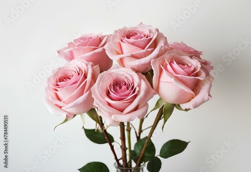 Blooming Elegance: Majestic Pink Roses in Floral Wedding Decor Background