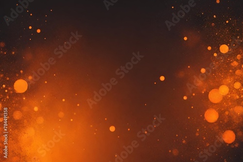 Orange bokeh , a normal simple grainy noise grungy empty space or spray texture , a rough abstract retro vibe shine bright light and glow background template color gradient photo
