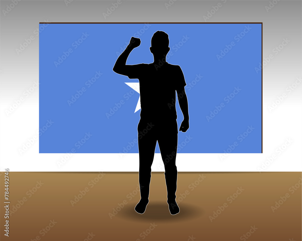 Obraz premium Somalia flag paper texture, single-piece element, vector design